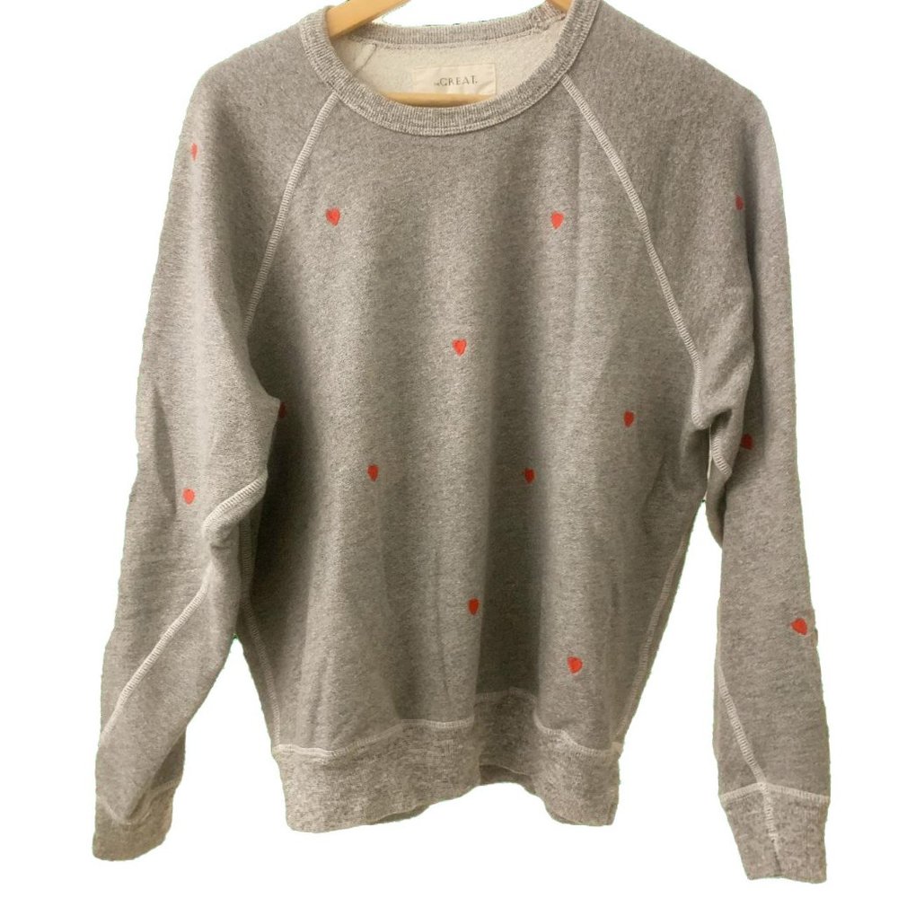 The Great heart embroidered grey sweatshirt